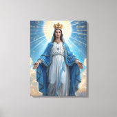 Toile Vierge bleue Marie Céleste (Recto)