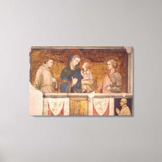 Toile Vierge et enfant avec saint François et saint Jean (Recto)