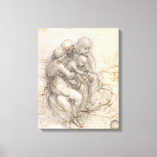 Toile Vierge et enfant avec Sainte-Anne, c.1501-10 (styl