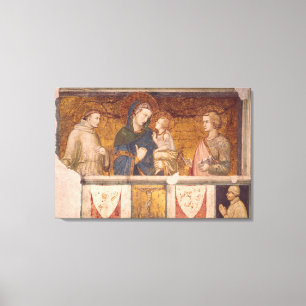 Toile Vierge et enfant avec St Francis et St John