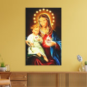 Toile Vierge Marie et bébé Jésus Sacré Coeur (Insitu(Salon))