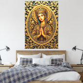 Toile Vierge Marie Révérence Dorée (Insitu(Chambre))
