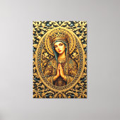 Toile Vierge Marie Révérence Dorée (Recto)
