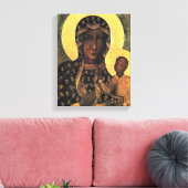 Toile Vierge Noire Pologne Notre Dame Peinture Icône (Insitu(Salon))