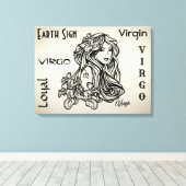 Toile Vierge Vierge Zodiaque Doré (Insitu (Plancher de Bois))
