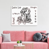 Toile Vierge Vierge Zodiaque Rose (Insitu(Salon))