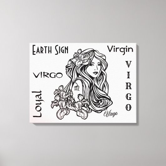 Toile Vierge Vierge Zodiaque Rose (Recto)
