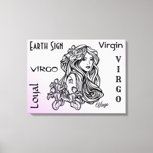 Toile Vierge Vierge Zodiaque Violet (Recto)