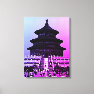Toile Vieux Chine Pékin Temple du Ciel