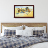 Toile Vieux Cowboy, Downing le Nigh Leader, Remington (Insitu(Chambre))