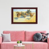 Toile Vieux Cowboy, Downing le Nigh Leader, Remington (Insitu(Salon))