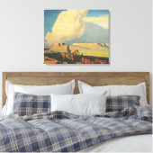 Toile Vieux Cowboys, Open Range par Maynard Dixon (Insitu(Chambre))