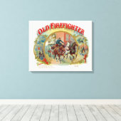 Toile Vieux Étiquette de pompier de l'ère victorienne (Insitu (Plancher de Bois))