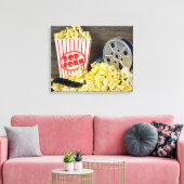 Toile Vieux film bobine et Popcorn (Insitu(Salon))