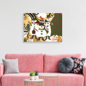 Toile Vieux mode Abstraits Snowmen | Salutations de sais (Insitu(Salon))
