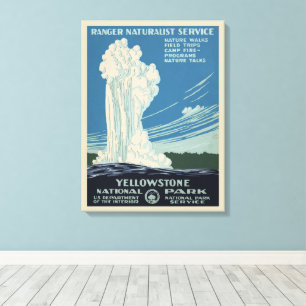 Toile Vieux Old Faithful dans le parc national de Yellow
