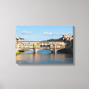 Toile Vieux pont du Ponte Vecchio - Florence, Italie