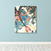 Toile Vieux Samurai tuer un monstre peint (Insitu (Plancher de Bois))