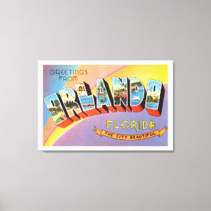 Toile Vieux souvenir de Vintage voyage d'Orlando la