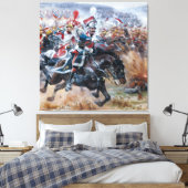 Toile Vieux tableau de bataille napoléonien Leipzig (Insitu(Chambre))