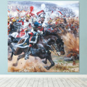 Toile Vieux tableau de bataille napoléonien Leipzig (Insitu (Plancher de Bois))