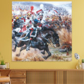 Toile Vieux tableau de bataille napoléonien Leipzig (Insitu(Salon))