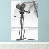 Toile Vieux Vidéo caméra vidéo vintage. (Insitu (Plancher de Bois))