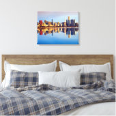Toile View of Chicago skyline with reflection (Insitu(Chambre))