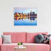 Toile View of Chicago skyline with reflection (Insitu(Salon))