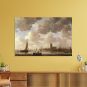 Toile View of Dordrecht Downstream from the Grote Kerk, (Insitu(Salon))