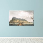 Toile View of Gibraltar, gravée par Thomas Sutherland f (Insitu (Plancher de Bois))