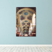 Toile View of the coffered Library ceiling with gilded s (Insitu (Plancher de Bois))