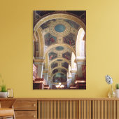 Toile View of the coffered Library ceiling with gilded s (Insitu(Salon))