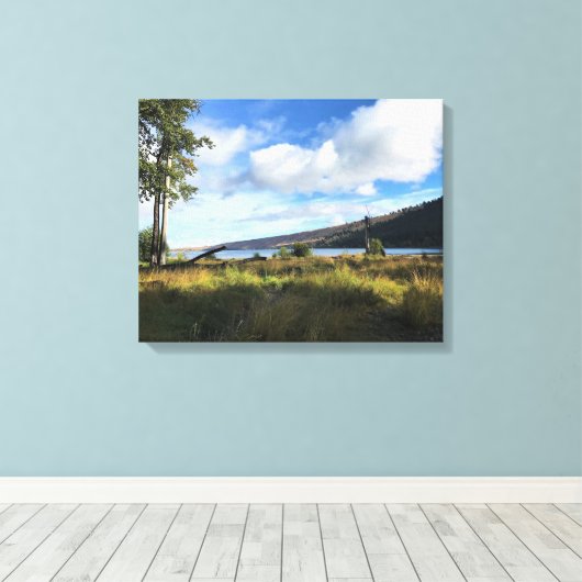 Toile View of Wallowa Lake (Insitu (Plancher de Bois))