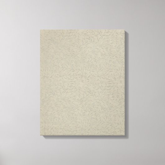 Toile Vignes de feuilles en aluminium grises (Recto)