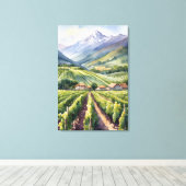 Toile Vignoble aquarelle (Insitu (Plancher de Bois))