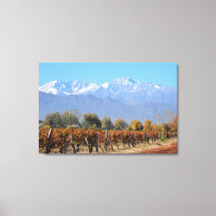 Toile Vignobles À L'Automne De Mendoza, Argentine