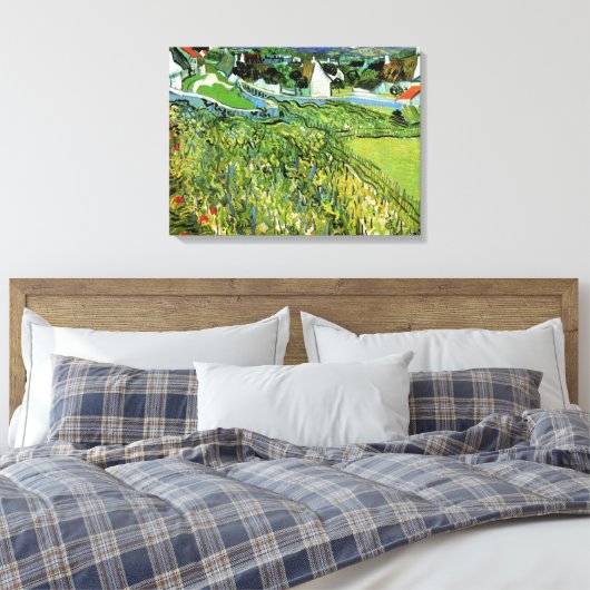 Toile Vignobles avec vue sur Auvers par Vincent van Gogh (Insitu(Chambre))