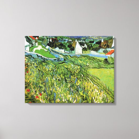 Toile Vignobles avec vue sur Auvers par Vincent van Gogh (Recto)