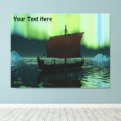 Toile Viking Navire Et Lumières Du Nord (Insitu (Plancher de Bois))
