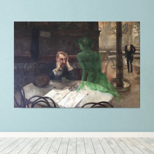 Toile Viktor Oliva - The Absinthe Drinker (1901) (Insitu (Plancher de Bois))