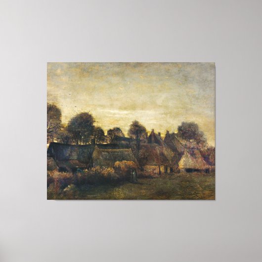 Toile Village agricole à Twilight (1884) (Recto)