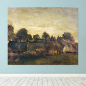 Toile Village agricole à Twilight (1884) (Insitu (Plancher de Bois))