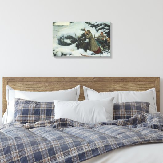 Toile Village brûlé en hiver (par Albert Edelfeue) (Insitu(Chambre))