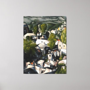 Toile Village de Kayakoy Maisons Grecques Art Abstrait
