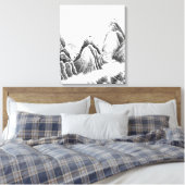 Toile Village de montagne - encre (Insitu(Chambre))
