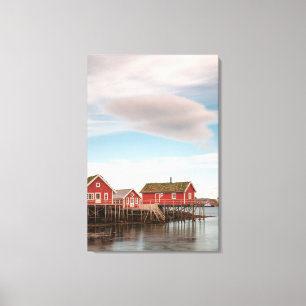 Toile Village de pêche de Lofoten en Norvège