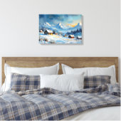 Toile Village d'hiver alpin sous Starlit Sky (Insitu(Chambre))