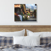 Toile Village SuisseAvec Boîtes Fleurs Canvas Imprimer (Insitu(Chambre))