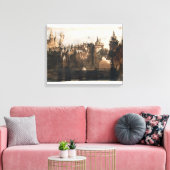 Toile Ville avec pont cassé (Insitu(Salon))